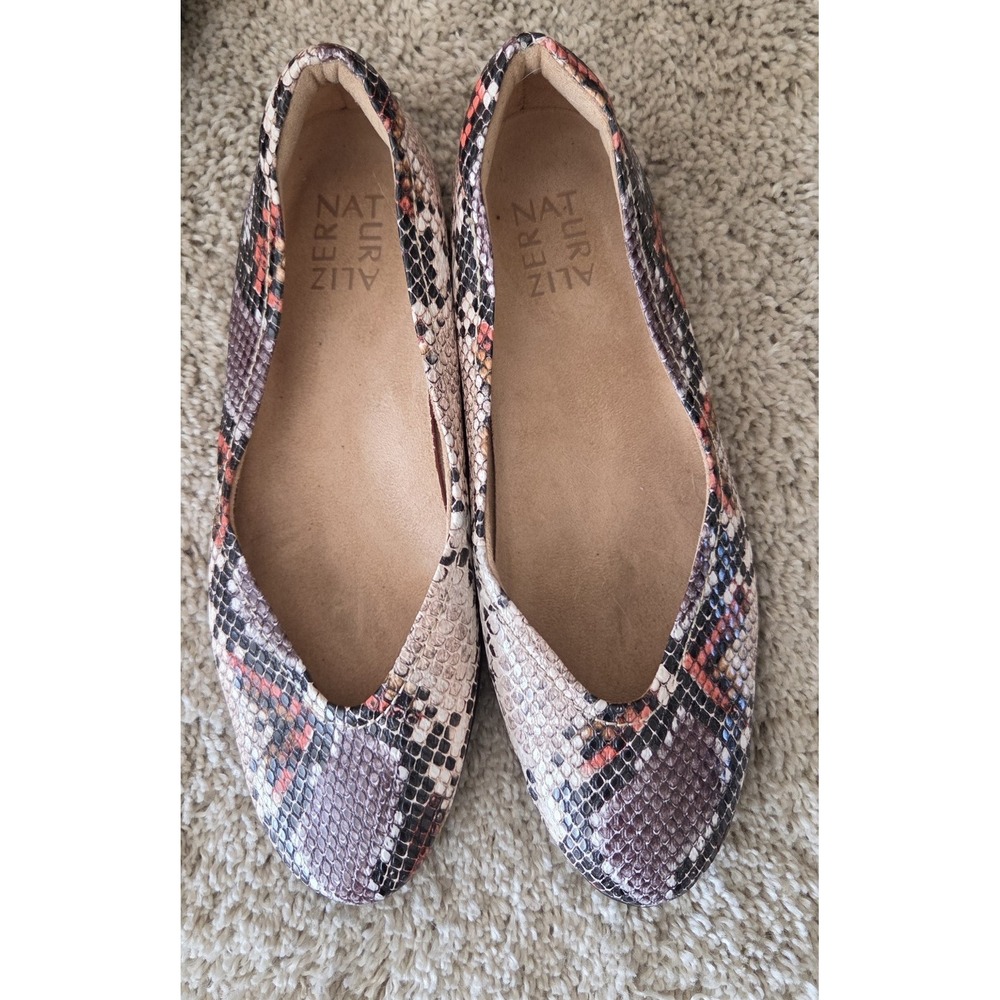 Naturalizer Vivienne Multicolor Snakeskin Faux Leather Flats Size 7-Ex Cond!